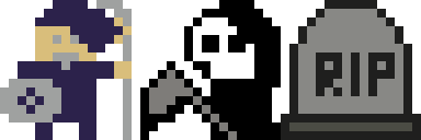 Hero, ghost, grave stone